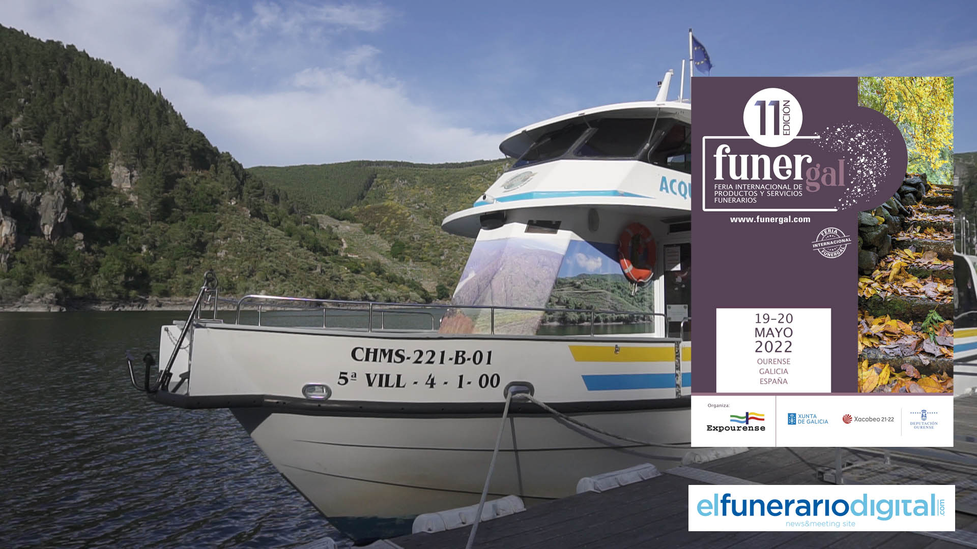 Vídeo de viaje en catamarán por la Ribeira Sacra de los expositores de Funergal 2022