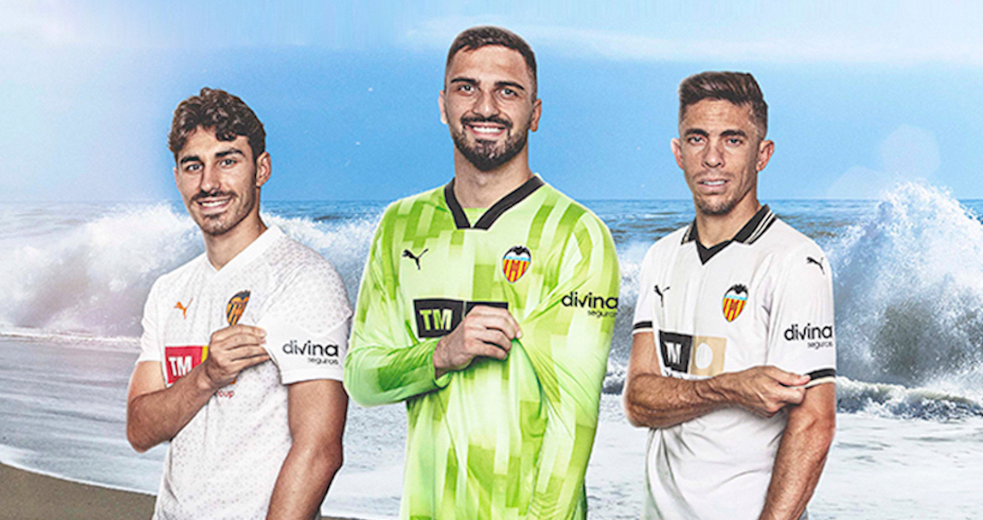 Divina Seguros lucirá las dos próximas temporadas en la manga de la camiseta oficial del Valencia CF