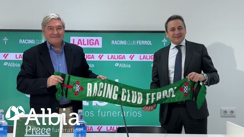 Albia Servicios Funerarios nuevo patrocinador del equipo de fútbol Racing Club Ferrol