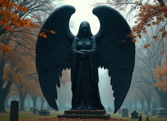 "Susurros de Bronce: El Ángel del Misterio Eterno"