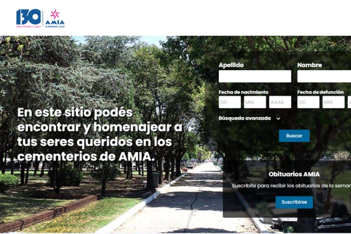 AMIA lanza un cementerio virtual para honrar a los seres queridos
