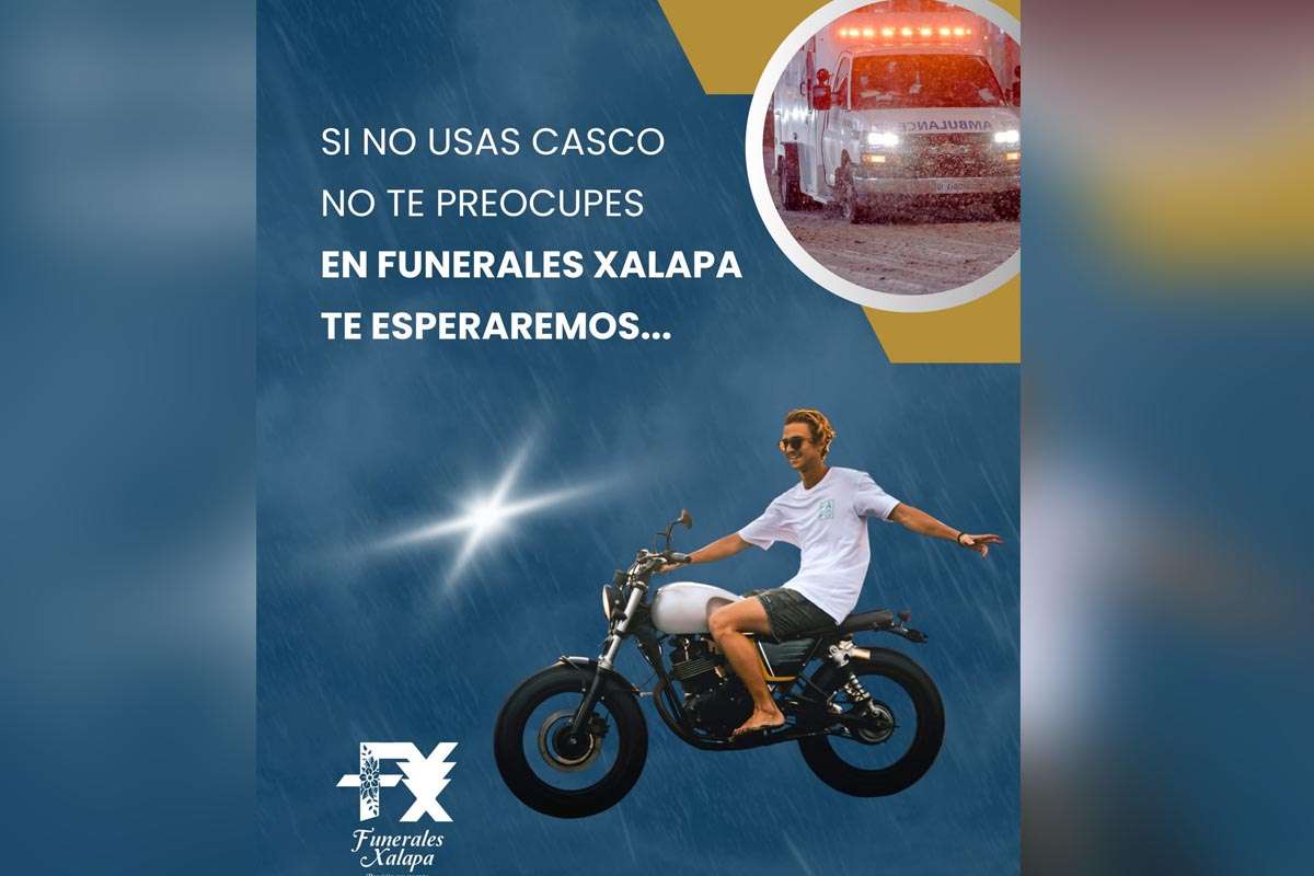 Funeraria en Xalapa desata polémica con publicidad de humor negro