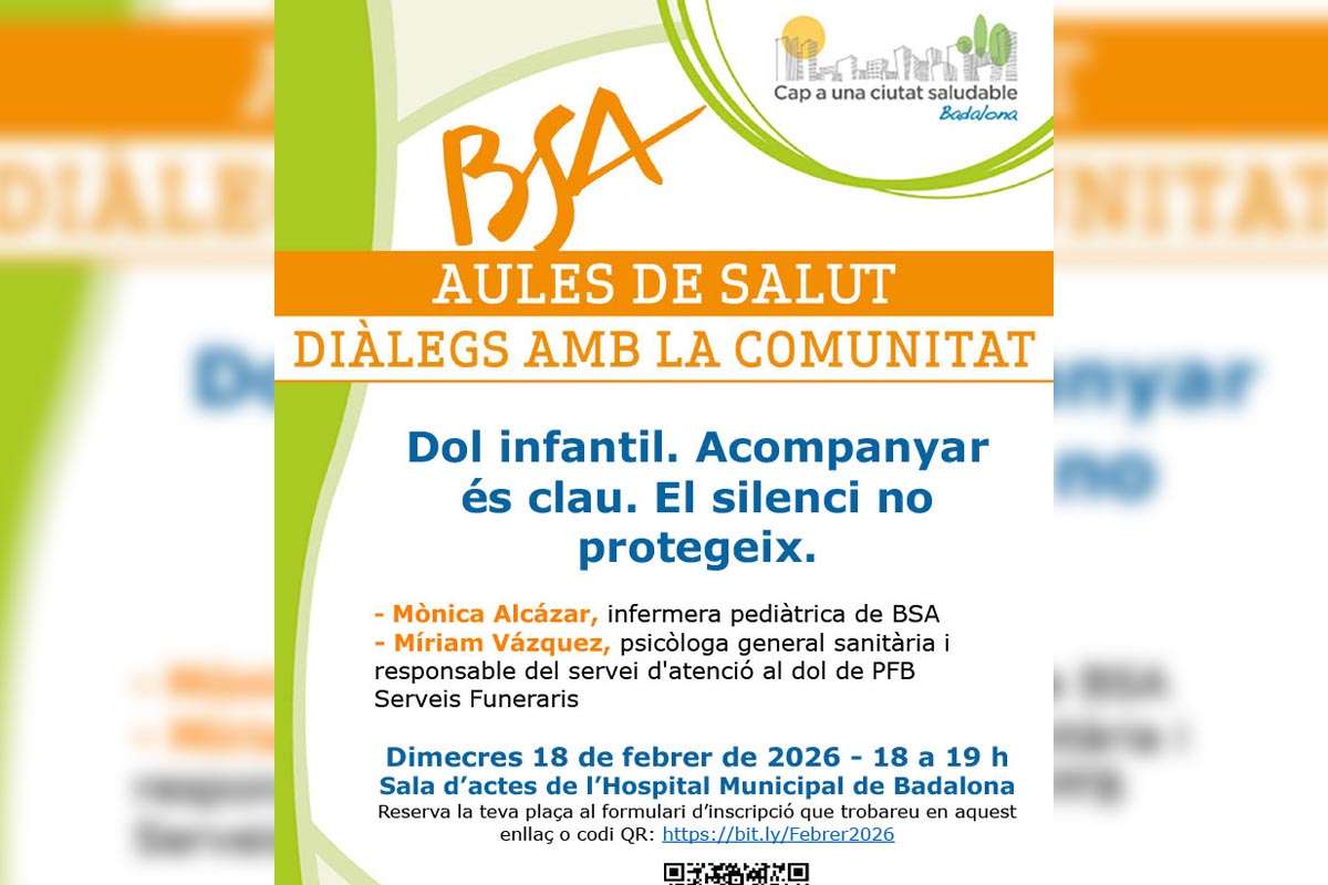 Badalona acoge charla sobre duelo infantil en el Aula de Salud