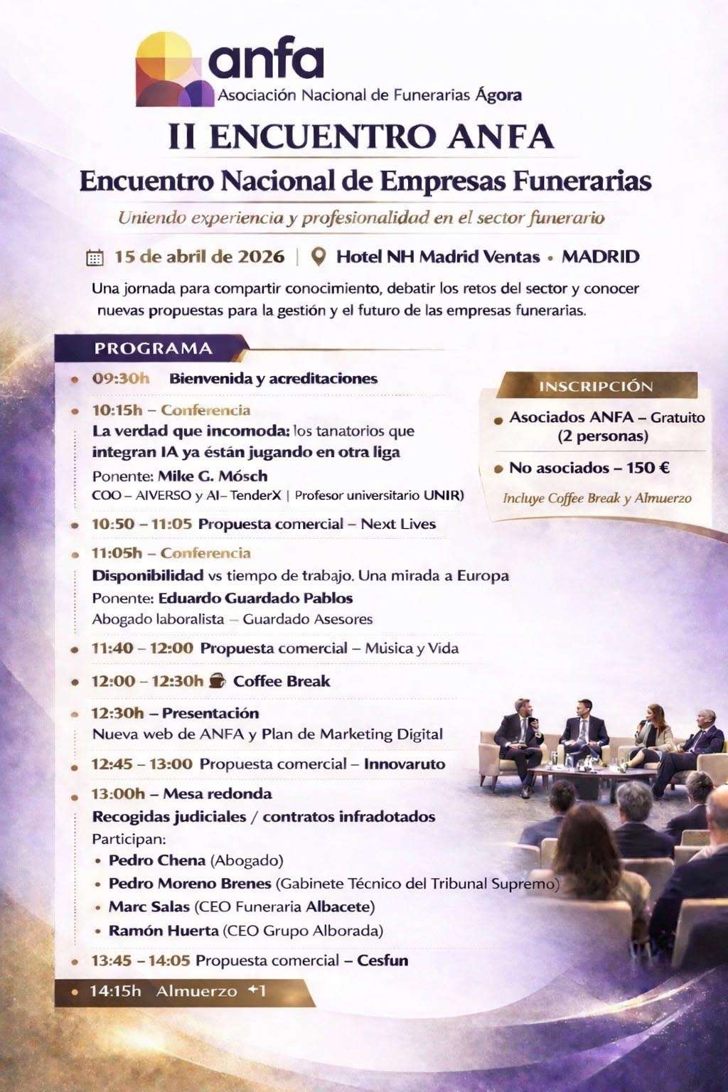 ANFA reúne al sector funerario para debatir innovación, regulación y futuro empresarial