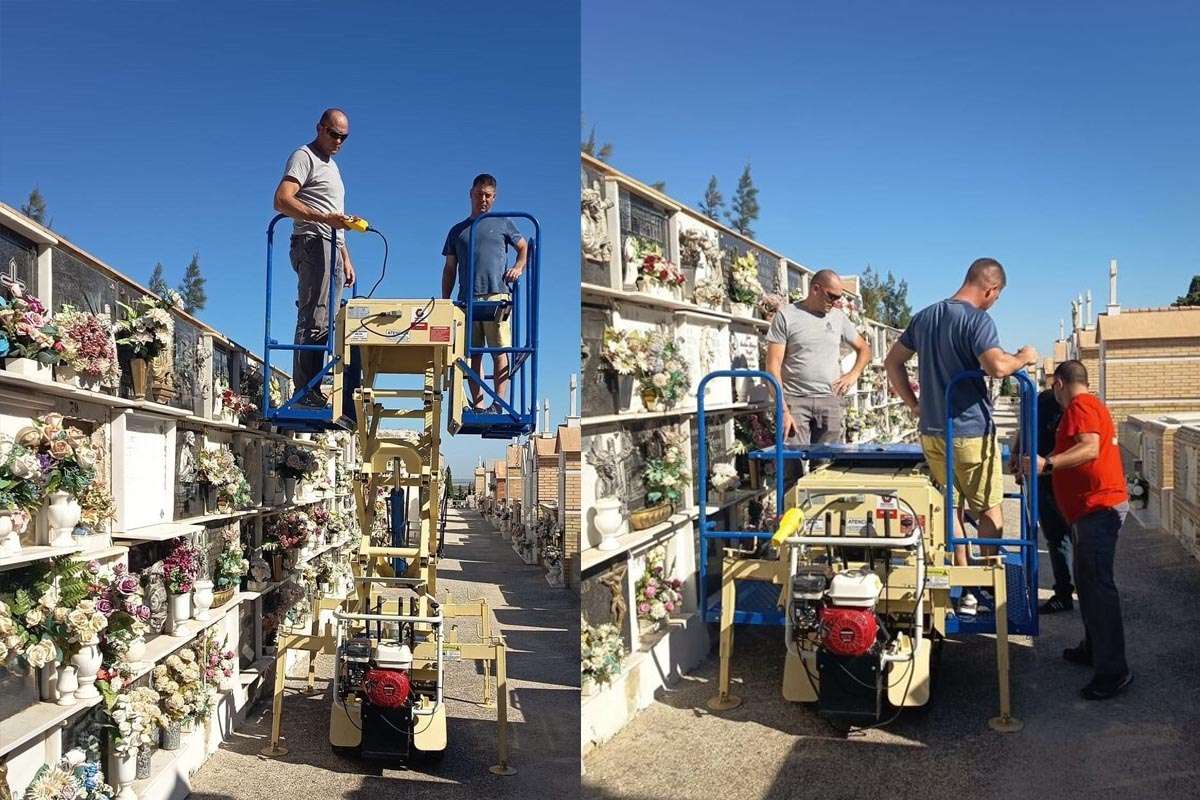 Nueva plataforma eleva la seguridad en el cementerio de Morón de la Frontera
